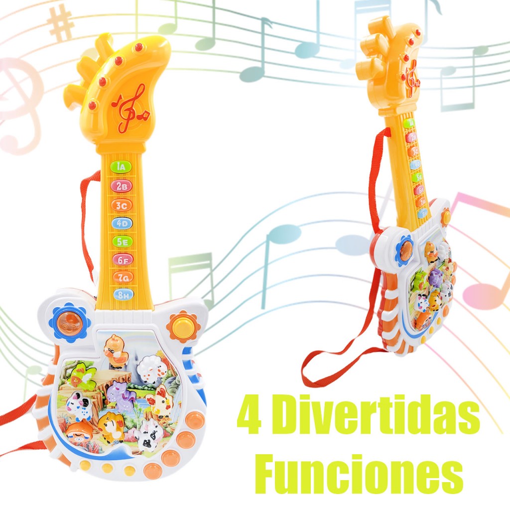 Guitarra Bebé Sonidos Granja Juguete Música Didáctico Niños