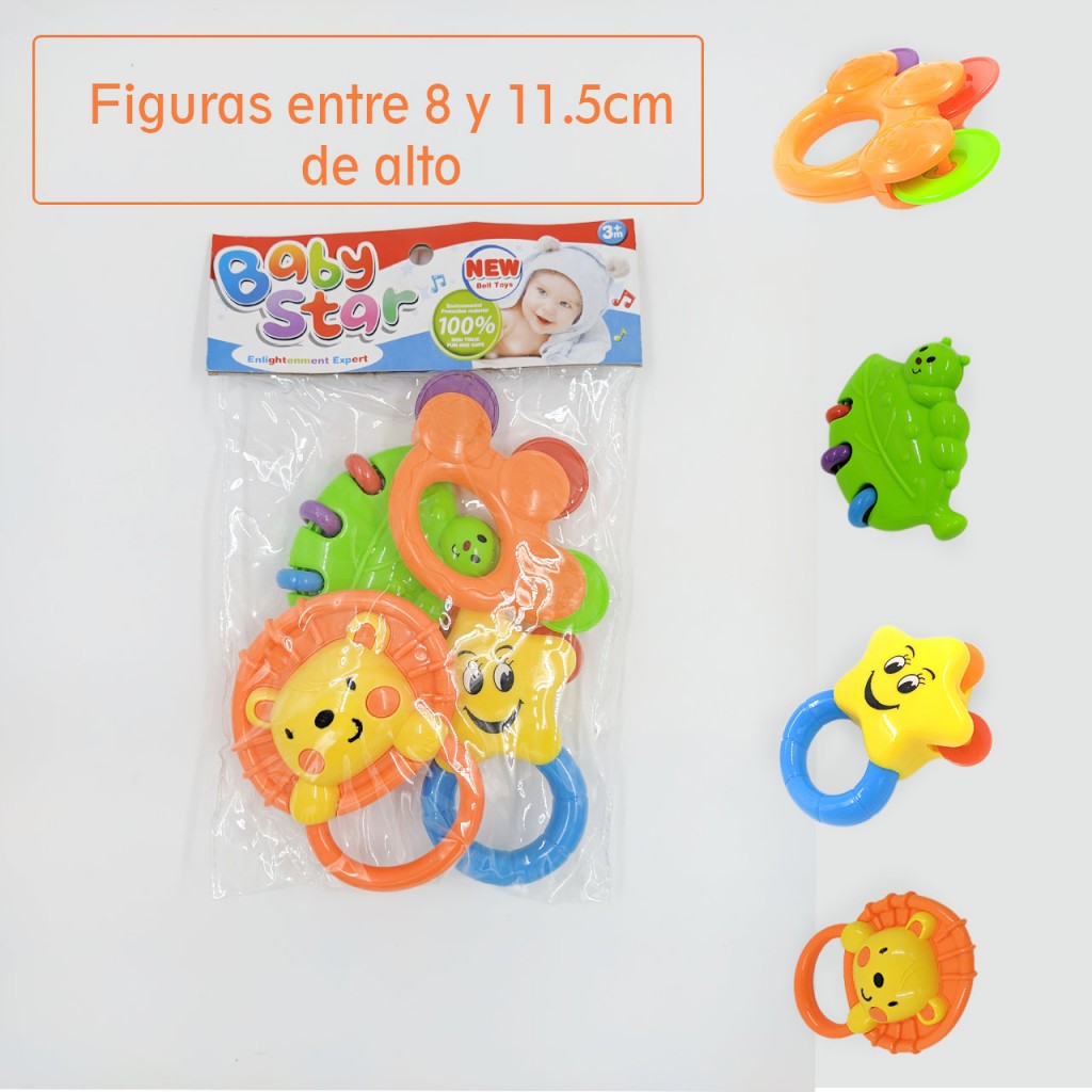 Sonajero Estimulante Juguete Para Bebes Niños Sonido Juguetería