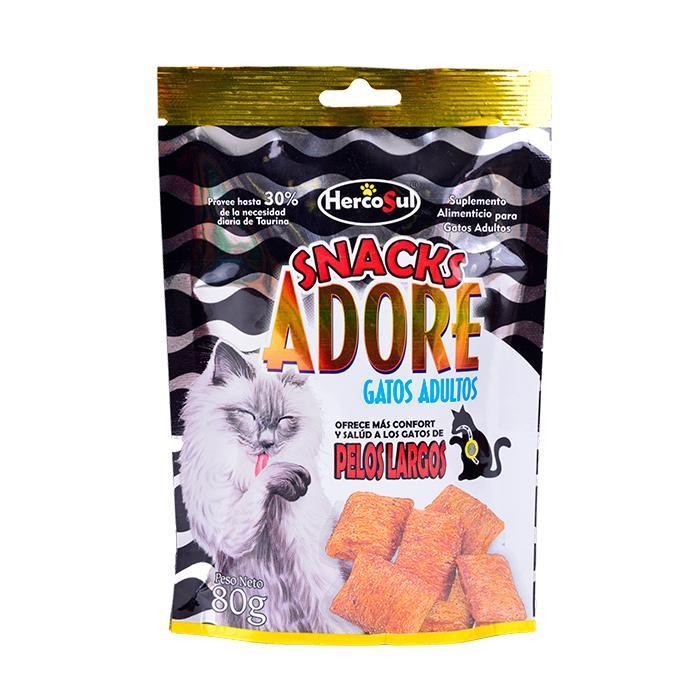 ADORE SNACKS GATOS PELOS LARGOS X 80 GR