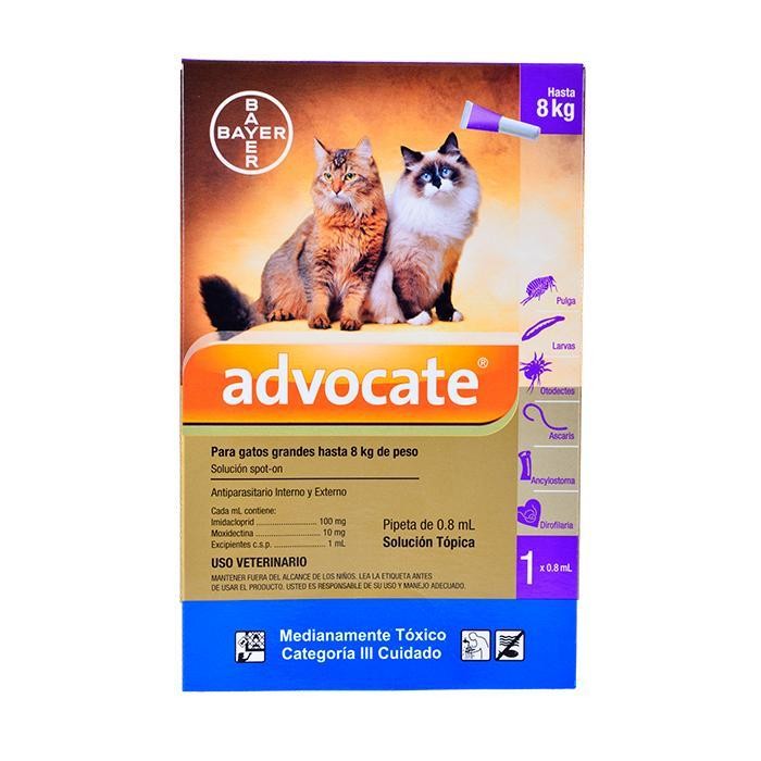 ADVOCATE GATOS X 0 8 ML (HASTA 8 KG)