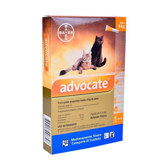 ADVOCATE GATOS X 0 4 ML (HASTA 4 KG)