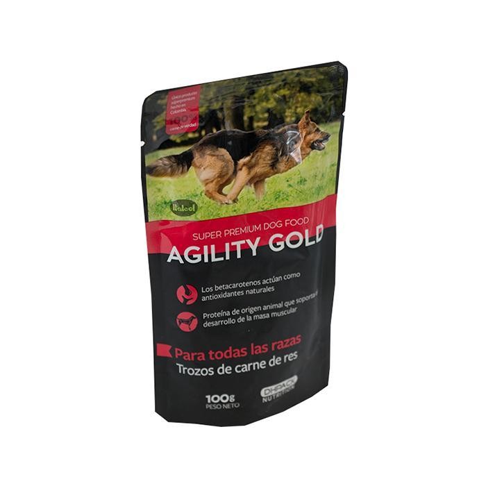 AGILITY GOLD TROZOS CARNE DE RES X 100GR