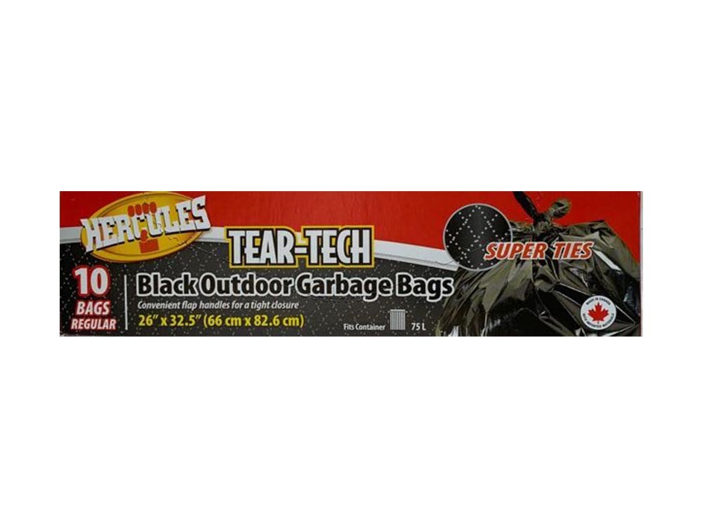 Black Outdoor Garbage Bags marca Hercules