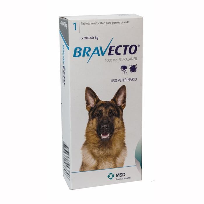 BRAVECTO 1000 MG TAB 20 A 40 K