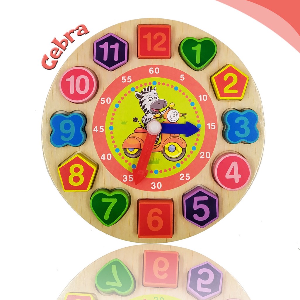 Rompecabezas Reloj Madera Juguete Aprendizaje Didáctico DJ3592