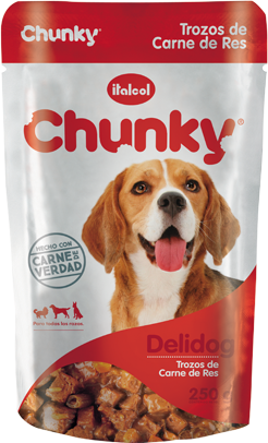 CHUNKY DELIDOG TROZOS CARNE RES X 250G