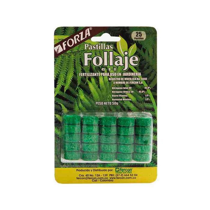 FORZA FOLLAJE BLISTER X 25 PASTILLAS