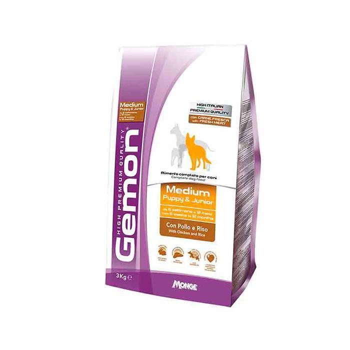 GEMON MEDIUM PPY & JR PLLO-ARROZ X 3 KG