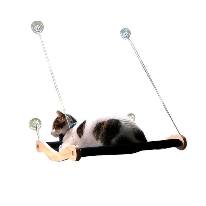 HAMACA PARA VIDRIO LAMINA DE PINO BARNIZ