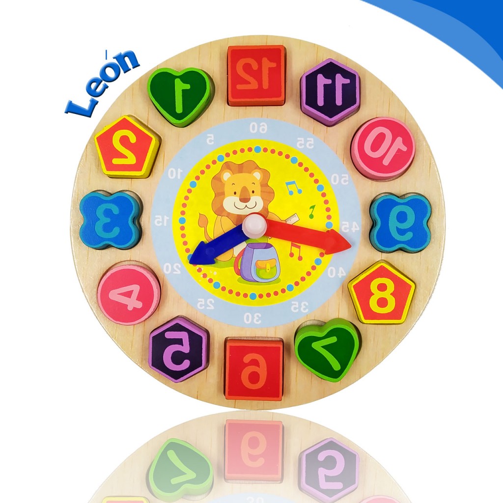 Rompecabezas Reloj Madera Juguete Aprendizaje Didáctico DJ3592