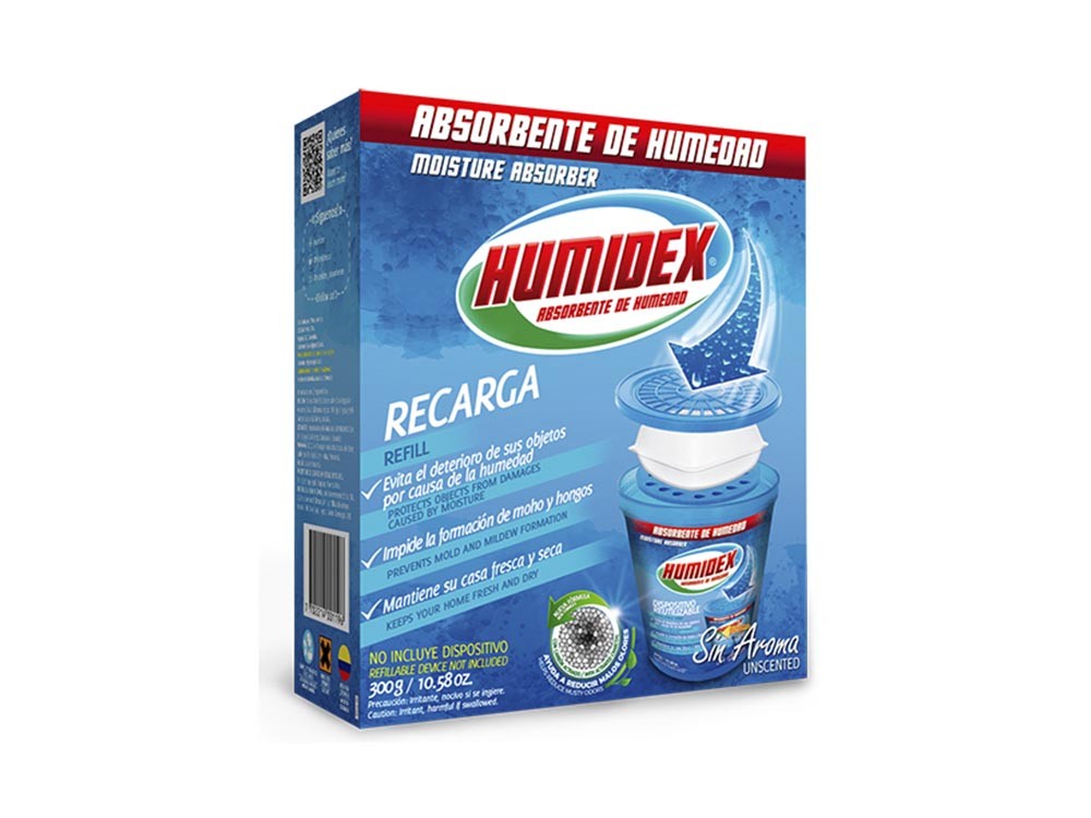 absorbente humidex recarga x 300g sin aroma