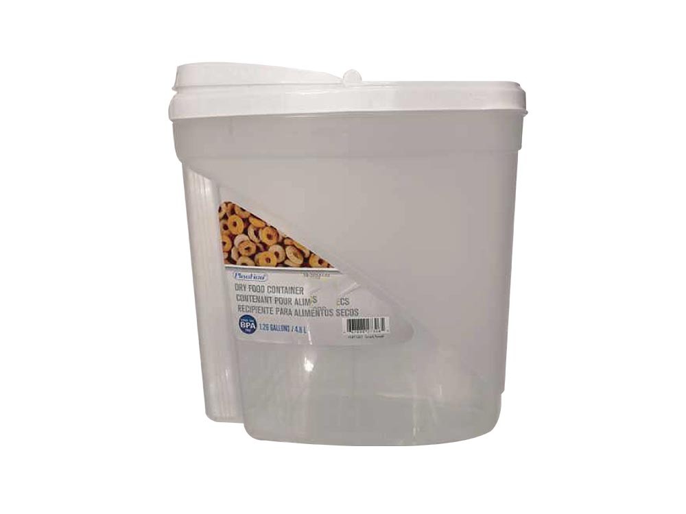 Recipiente de plástico para alimentos secos