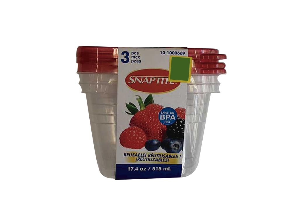 Recipiente Snaptite x 3 unidades