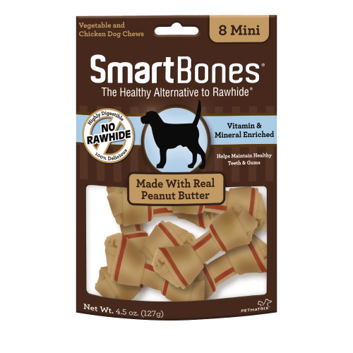 SMARTBONES PEANUT BUTTER MINI 8PK