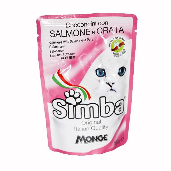 SIMBA CAT POUCH SALMON X 100GR
