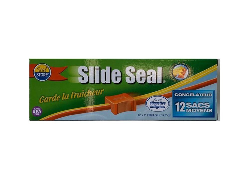 Slide Seal 12 bolsas plásticas con cierre