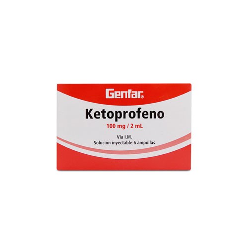 KETOPROFENO 100 MG X 2 ML X 6 AMP