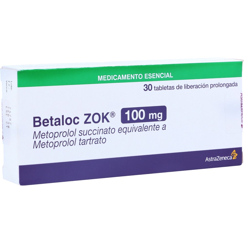 BETALOC ZOK 100 MG X 30 COMP LP REGULADO