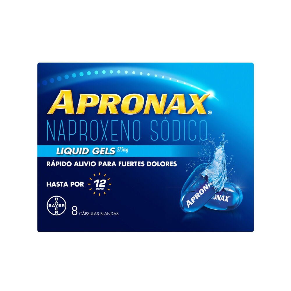 APRONAX  LIQUID GEL 275 MG X 8  CAPSULAS