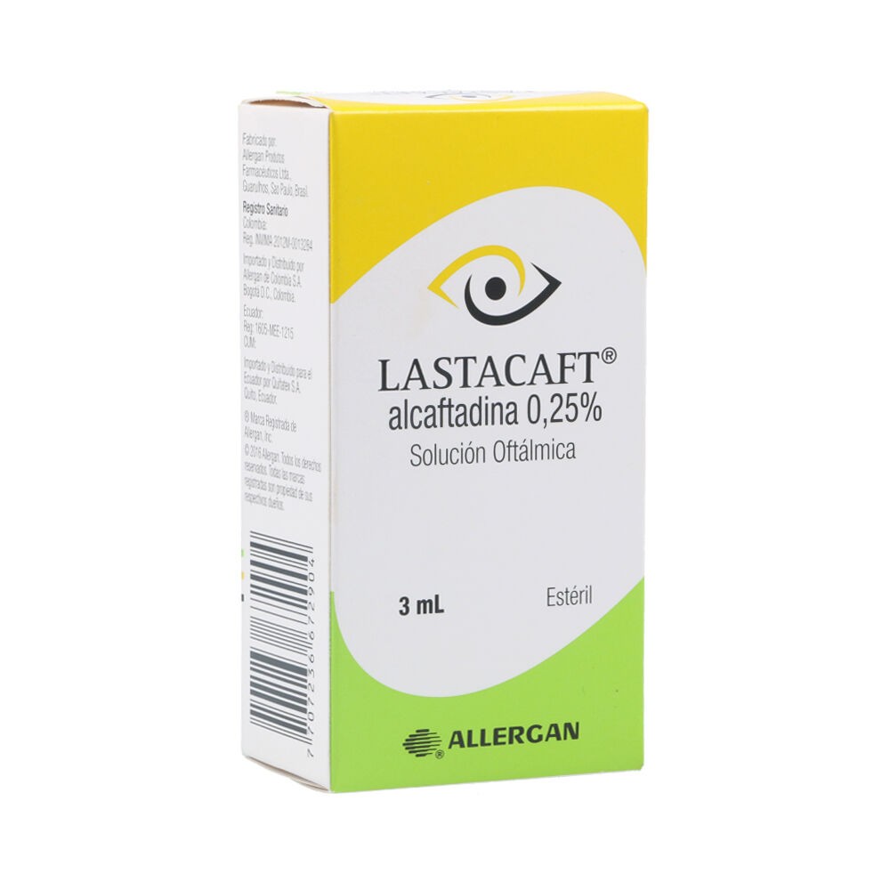 LASTACAFT GOTAS OFT 0.25% X 2.5 MG/ML X 3 ML