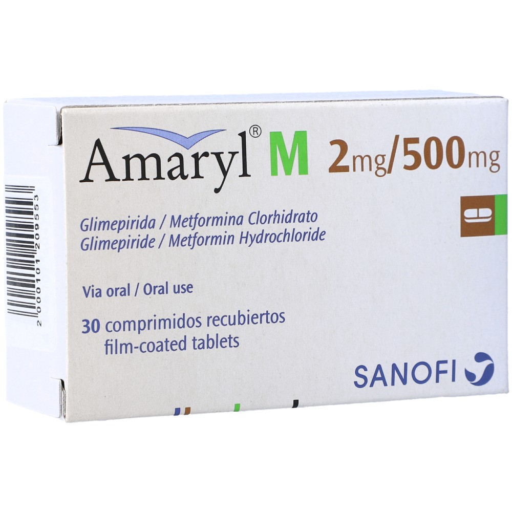 AMARYL M 2/500 MG X 30 TAB (REGULADO)