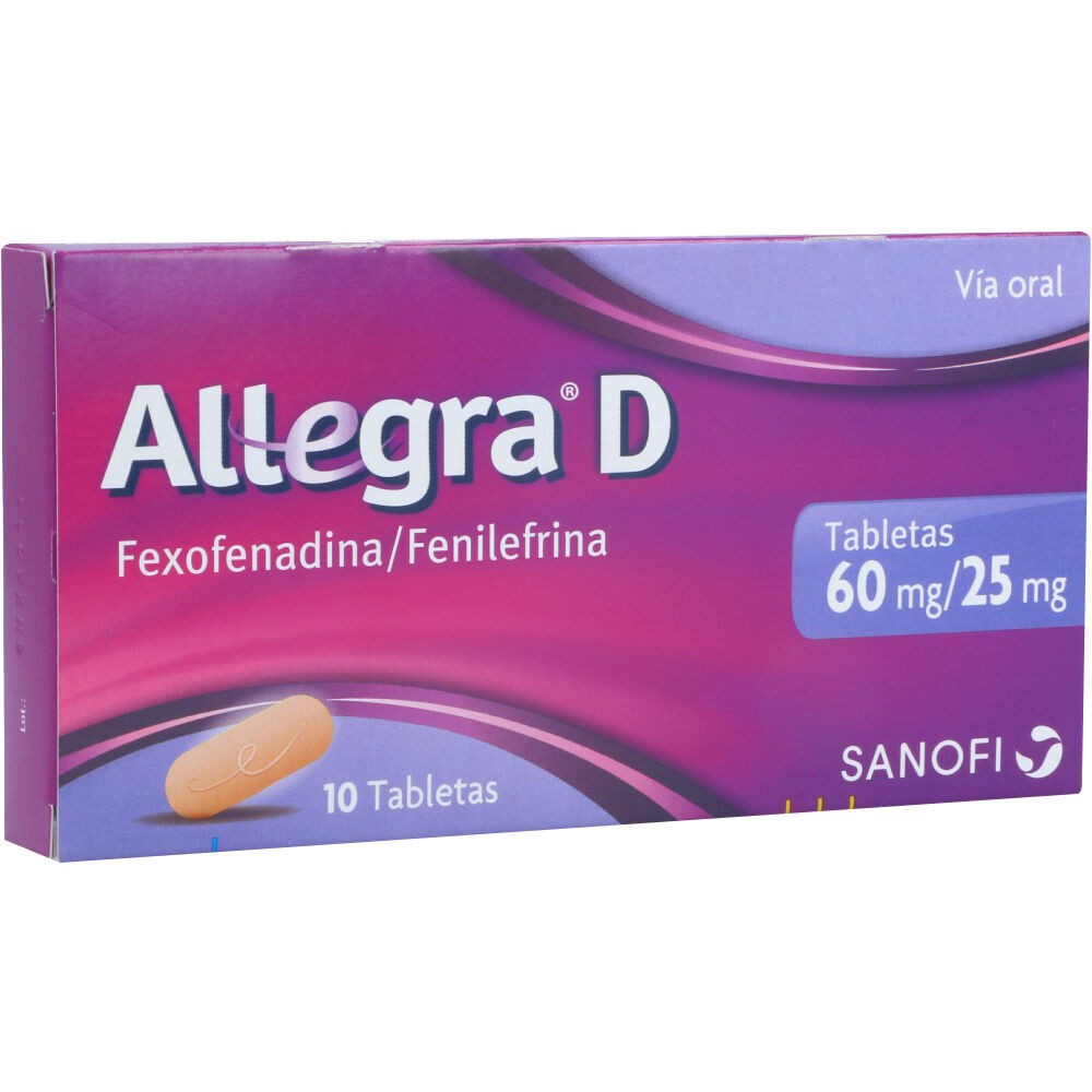 ALLEGRA D 60 MG/25MG X 10 TAB