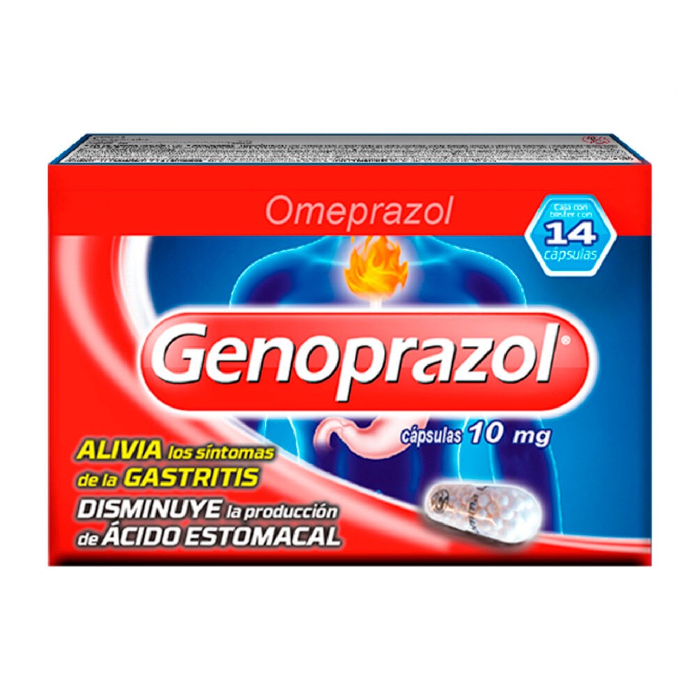 GENOPRAZOL 10 MG  X 14 CAPSULAS