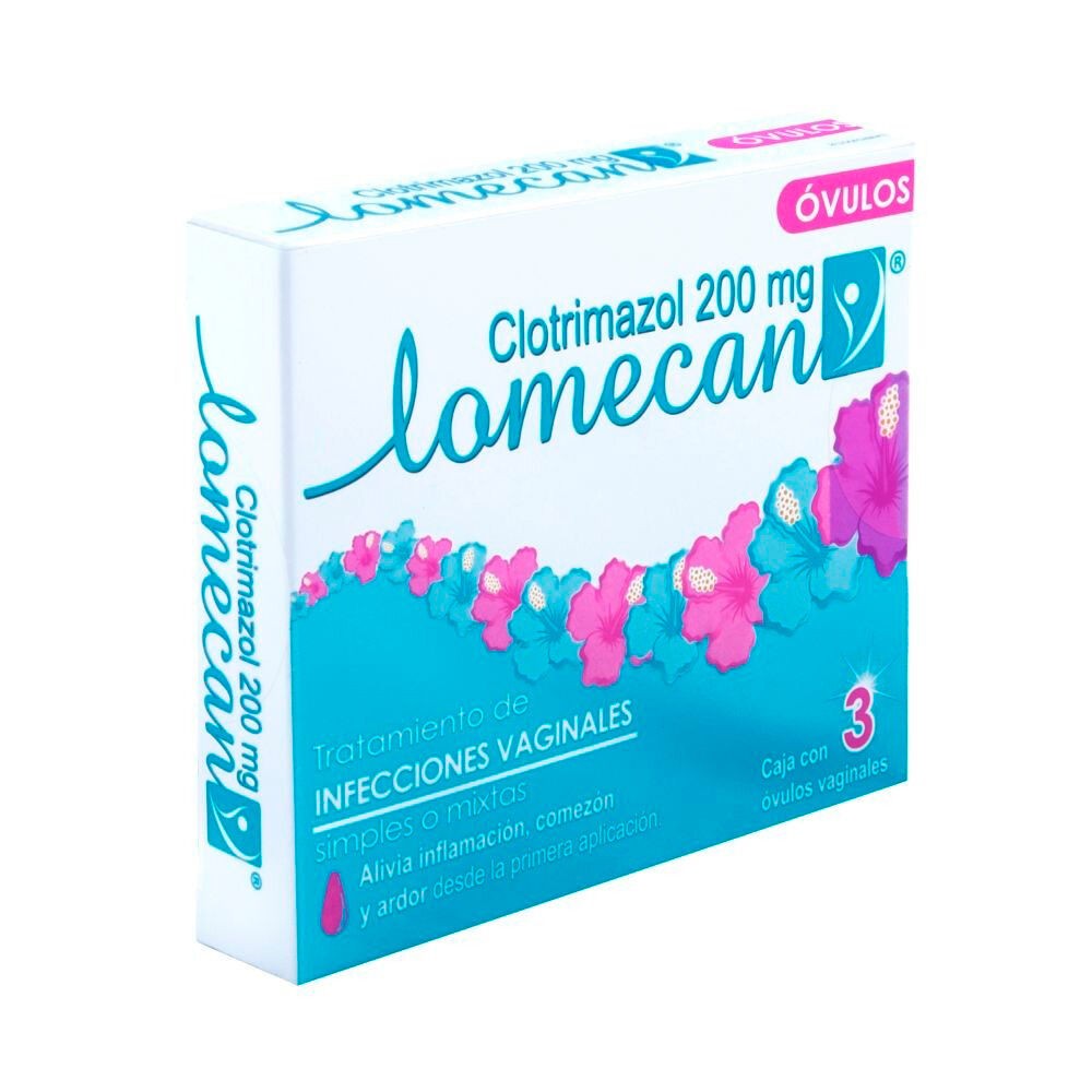 LOMECAN 200 MG X 3 OVULOS VAG
