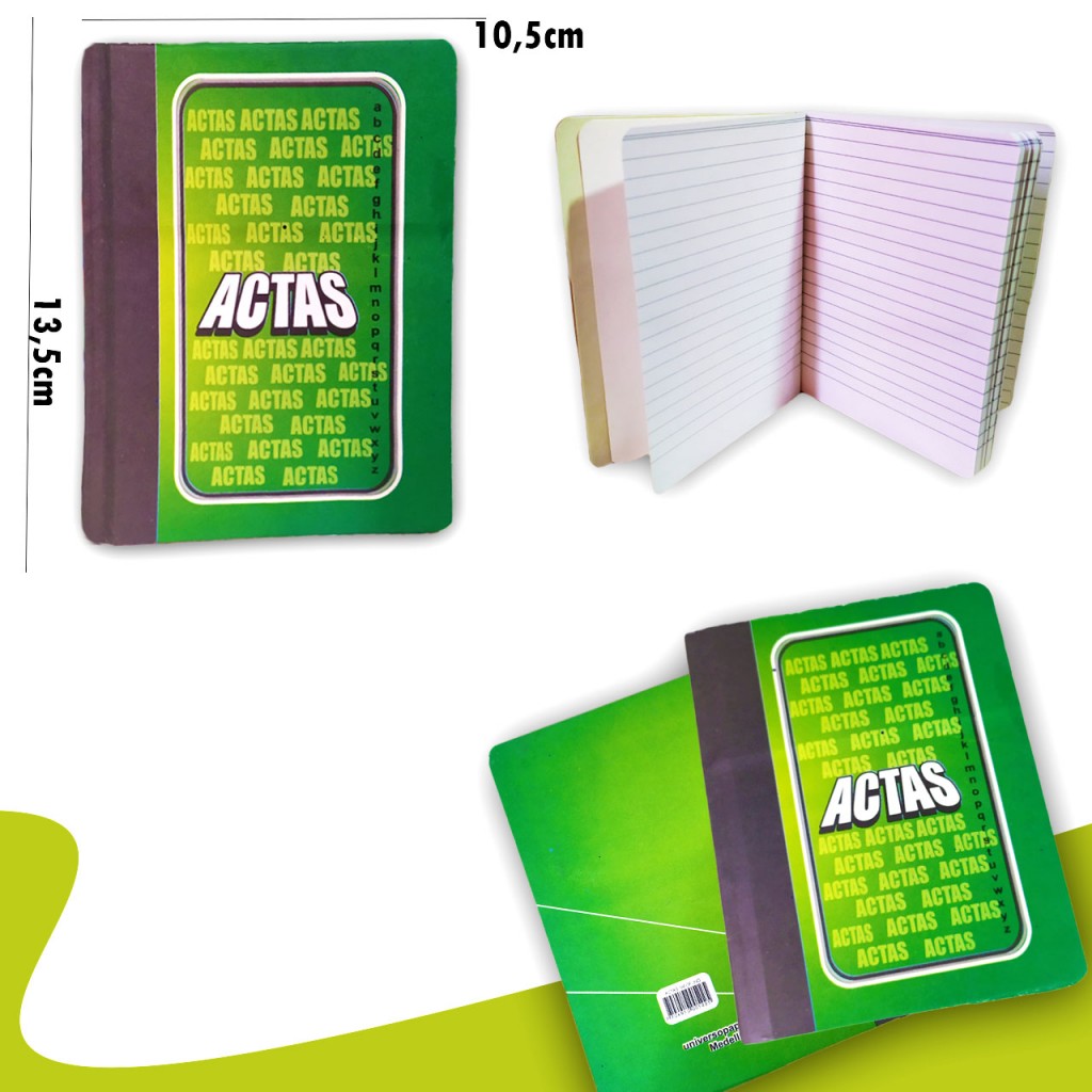 Cuaderno Actas Mini Libreta Papeleria