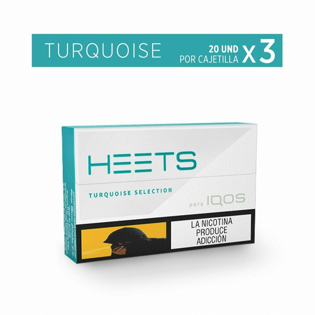 Cigarrillo Heets Turquoise Paquete X 20 - Heets
