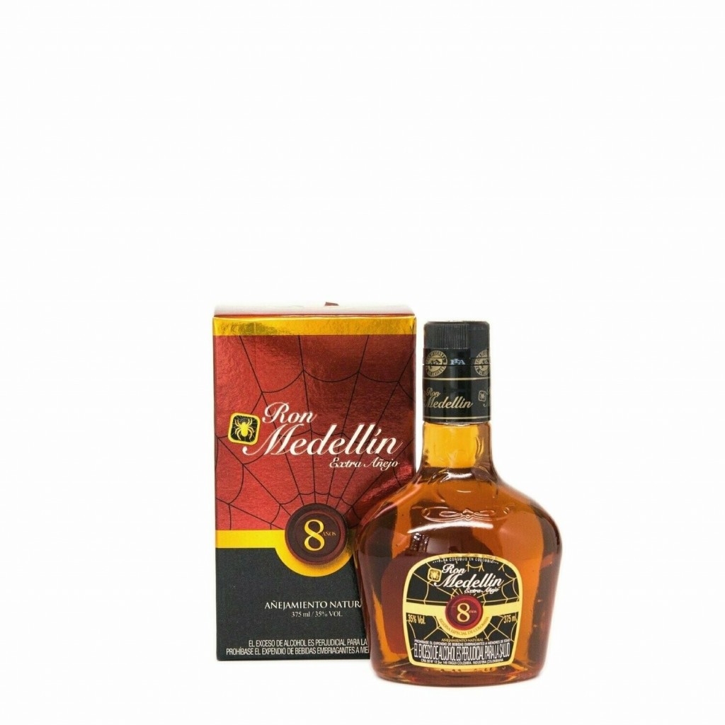 Ron medellín 8 años Extra Añejo media 375 ml - Rones