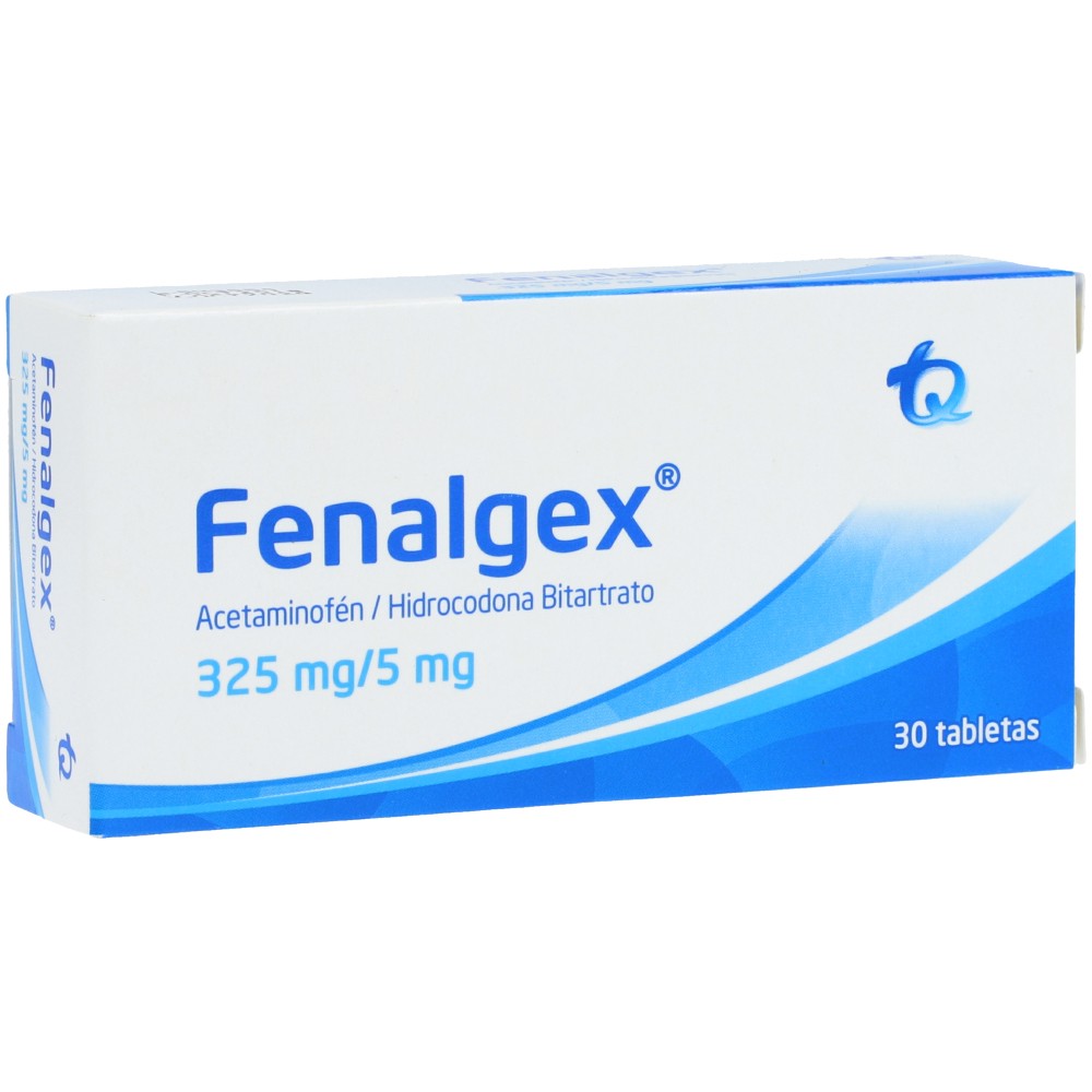 FENALGEX 325 / 5 MG X 30 TAB SOB X 10 UND