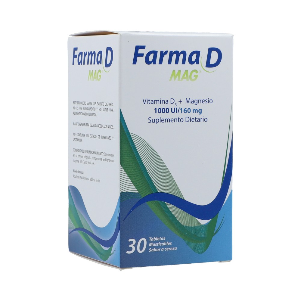 FARMA D MAG 1000 UI+ 160 MG X 30 TAB MASTICABLE