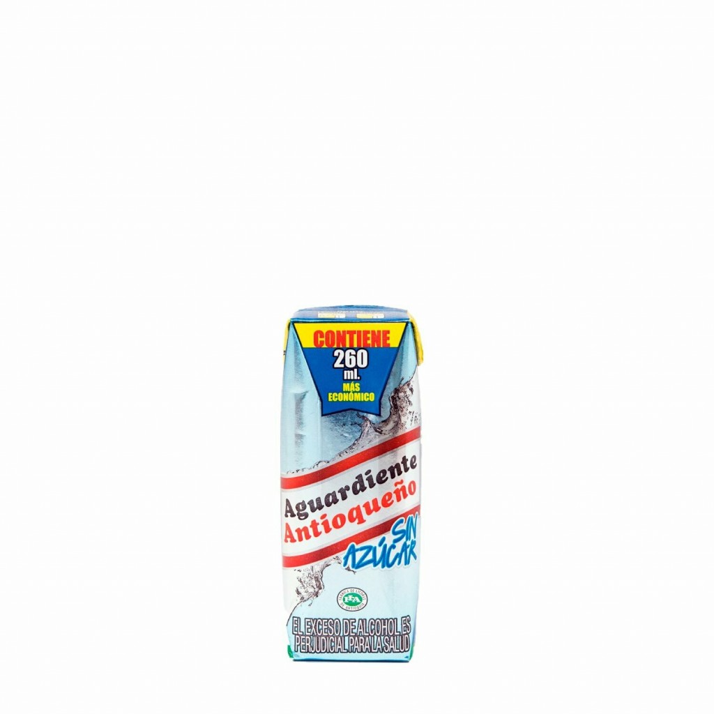 Aguardiente Antioqueño sin azúcar 260 ml -