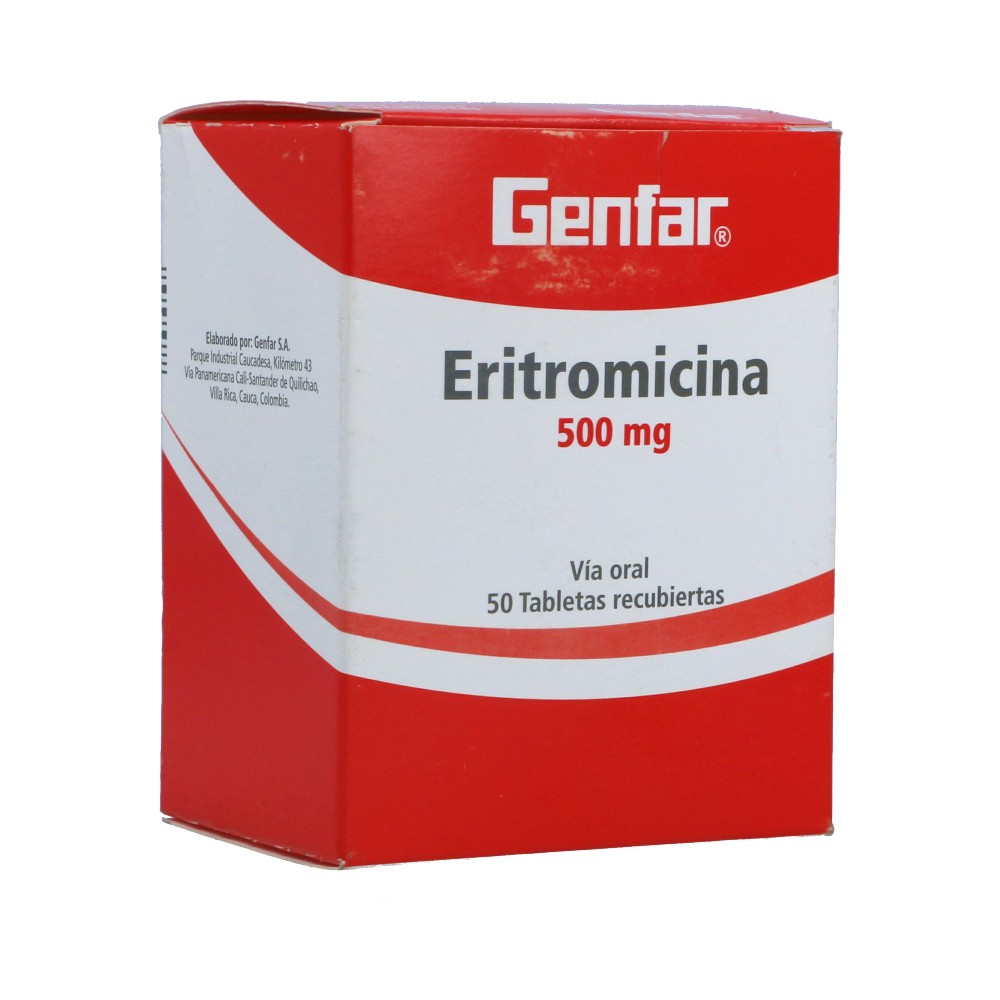 ERITROMICINA 500 MG X 50 TAB