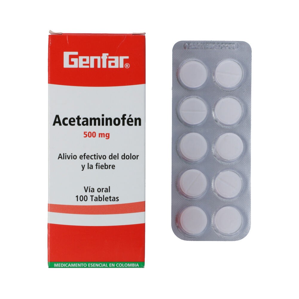 ACETAMINOFEN 500 MG X 100 TAB SBR X 10