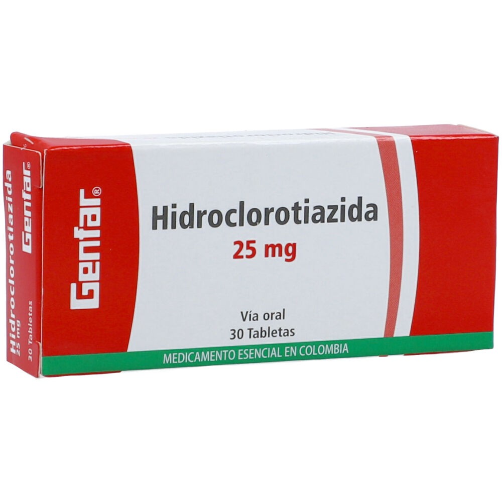 HIDROCLOROTIAZIDA 25 MG X 30 TAB