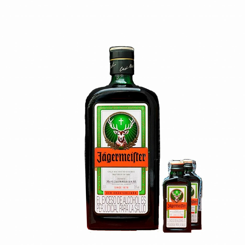Jagermeister mas 2 miniaturas - Licores de Hierbas