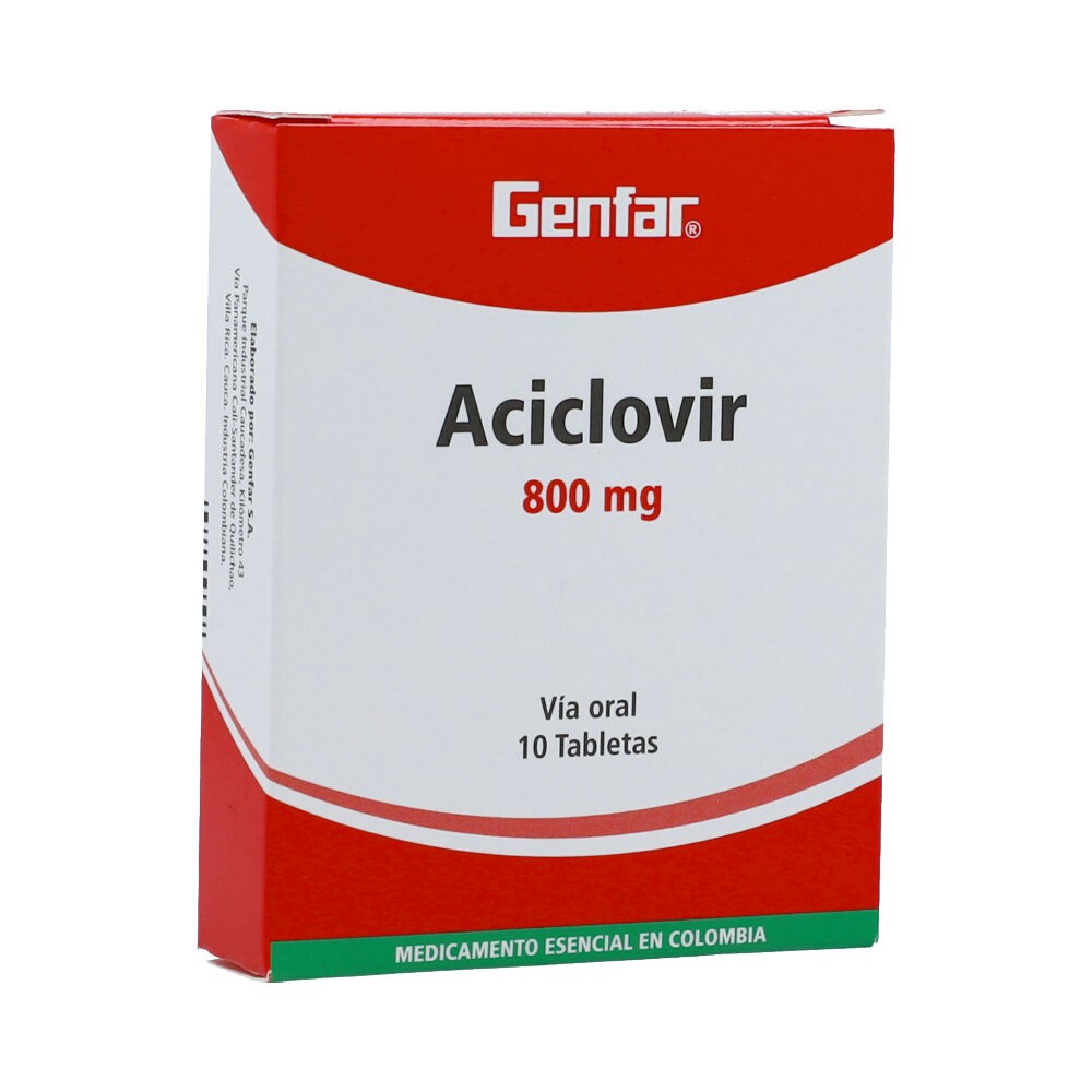 ACICLOVIR 800 MG X 10 TAB GF