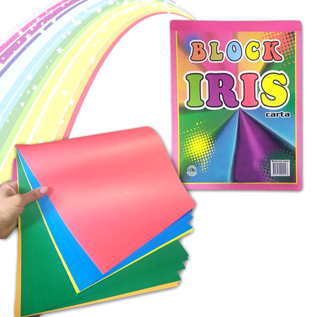 Block Iris Cuaderno Colores Papeleria Escolar