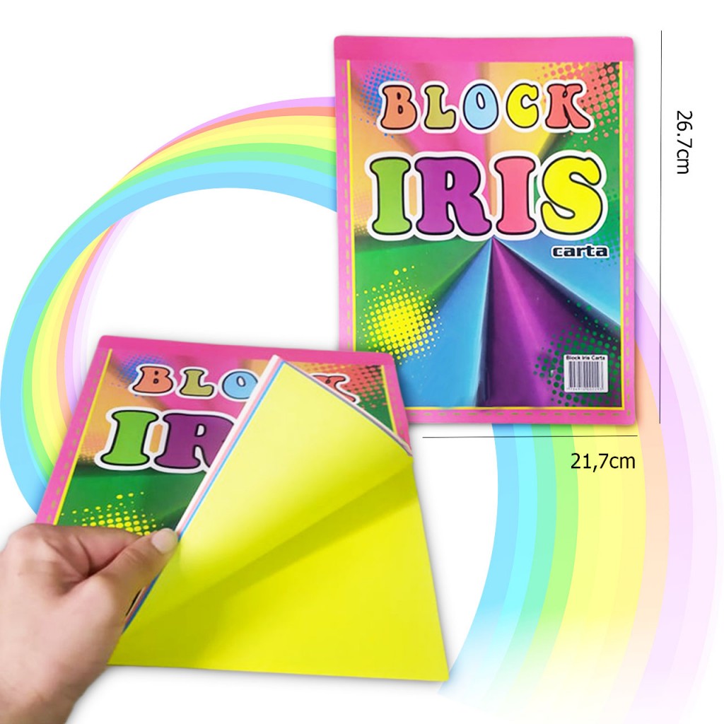 Block Iris Cuaderno Colores Papeleria Escolar