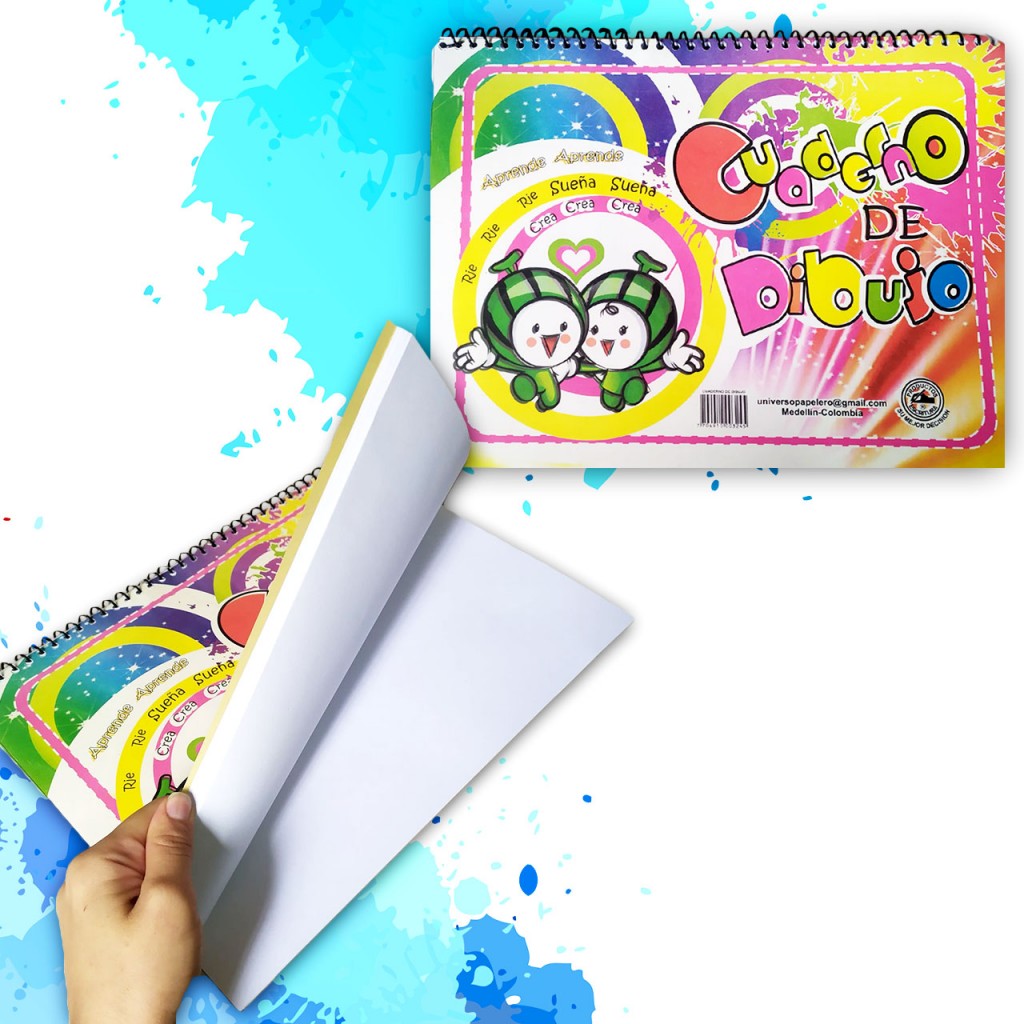 Block Dibujos Cuaderno Arte Papelería Anillado