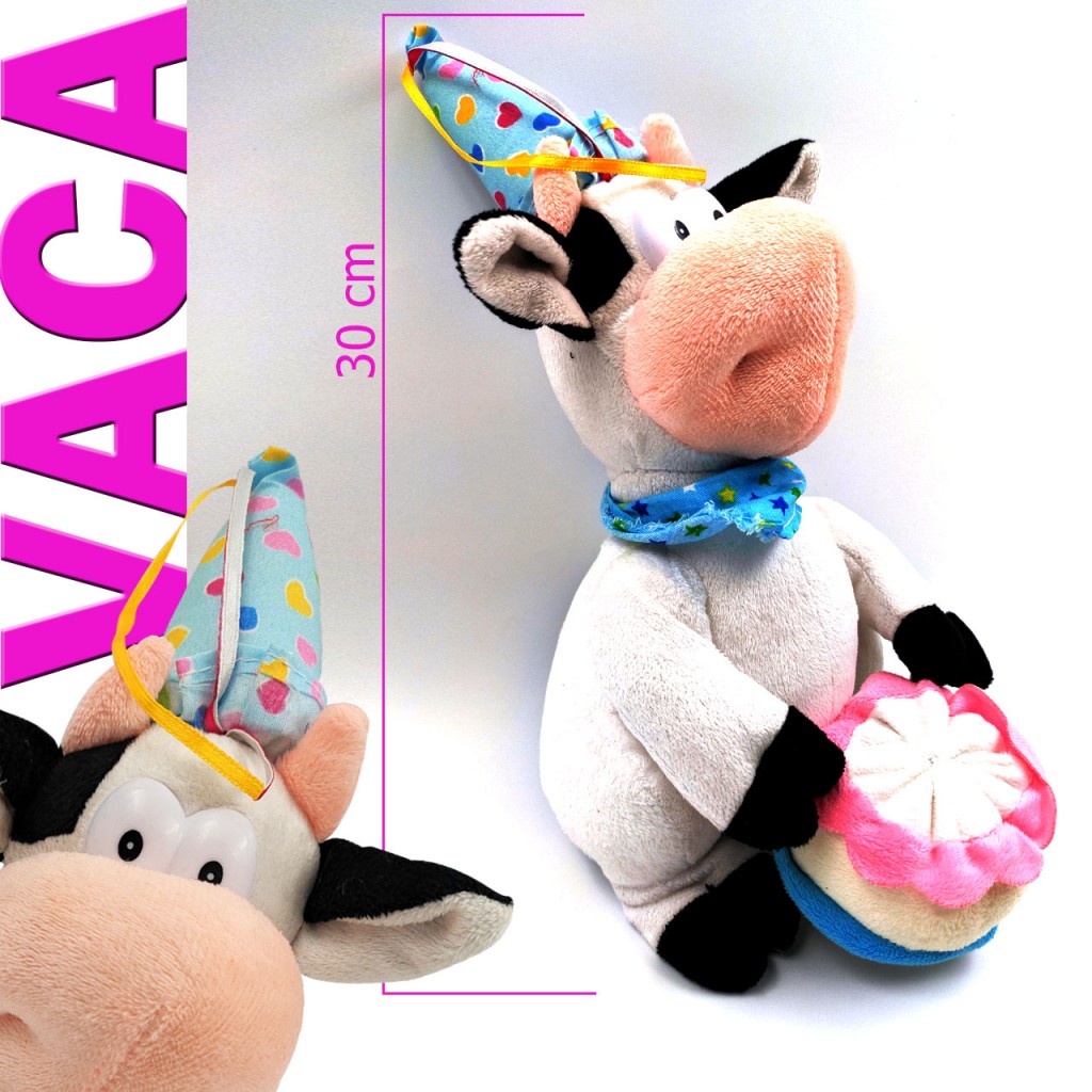 Vaca Peluche Juguete Jugueteria Niña Niño Didáctico Infantil