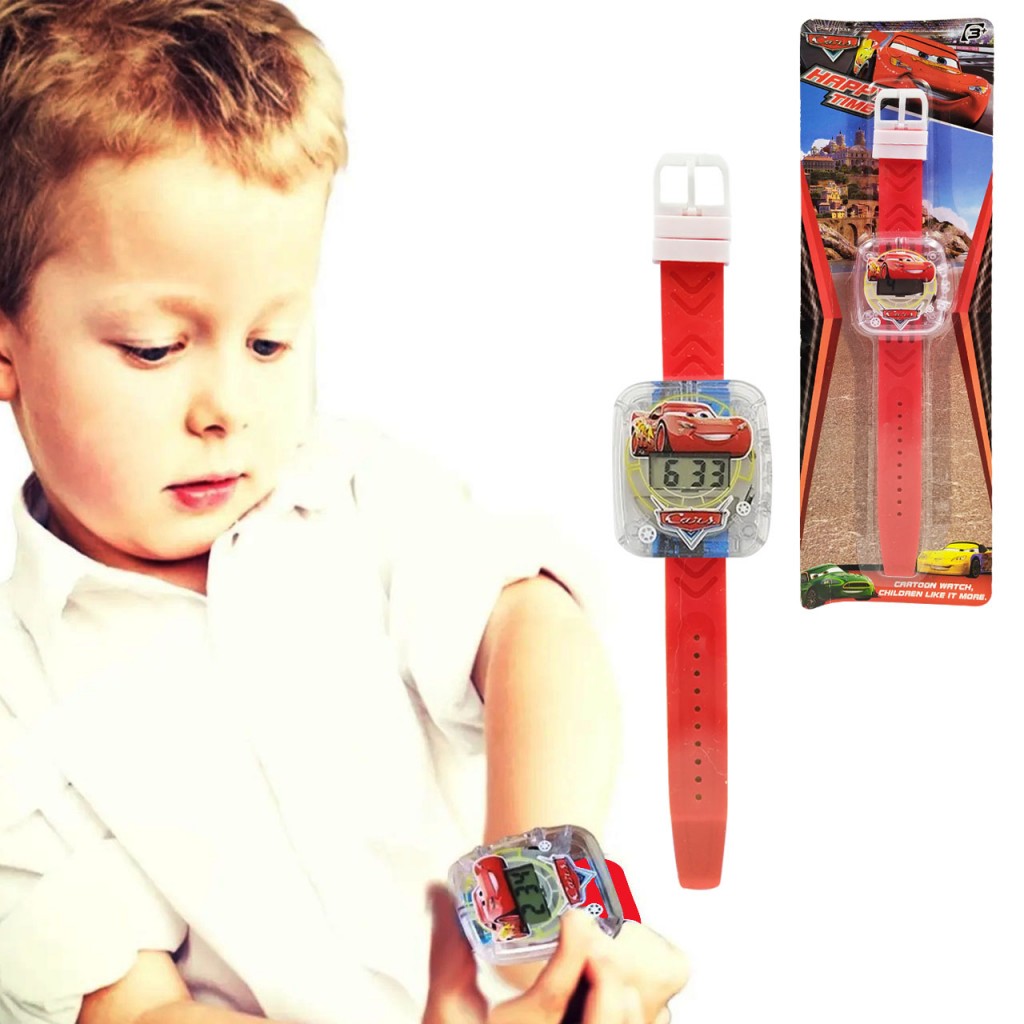 Reloj Digital Cars Rayo Mcqueen Hermoso Juego Jugueteria