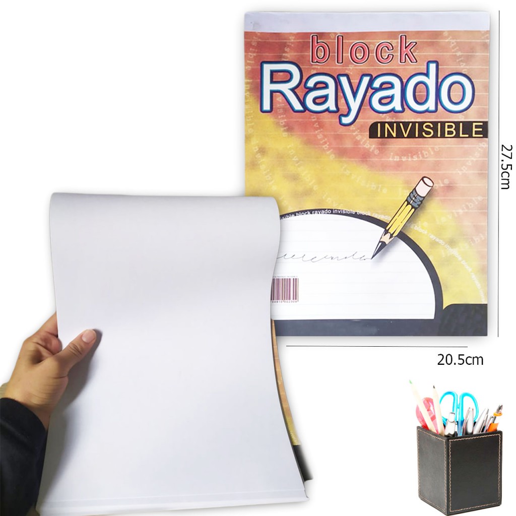 Block Rayas Invisible Arte Papelería Escolar