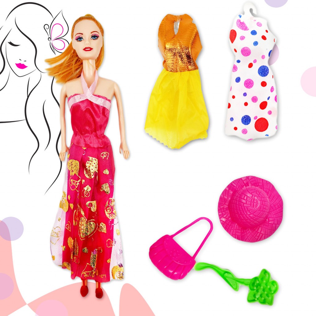 Muñeca Juguete Tipo Barbie Accesorios