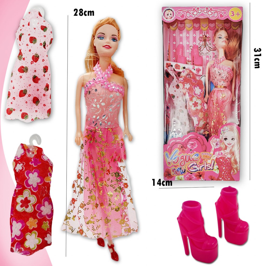 Muñeca Juguete Tipo Barbie Accesorios