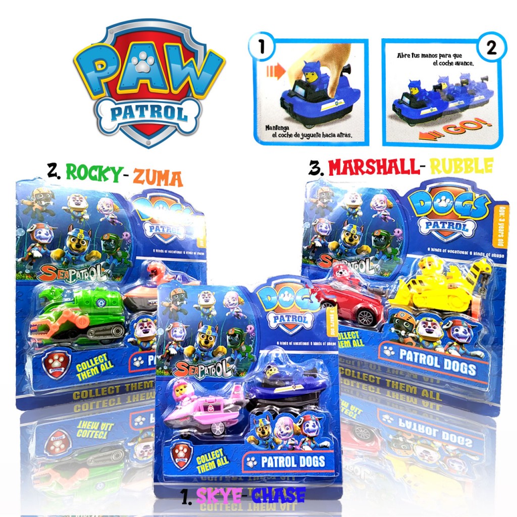 Patrulla Canina set x2 Juguete Vehículos Paw Patrol Jugueteria