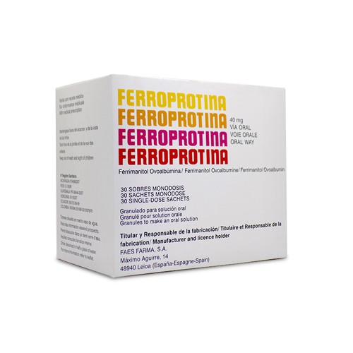 FERROPROTINA 40 MG X 30 SOB