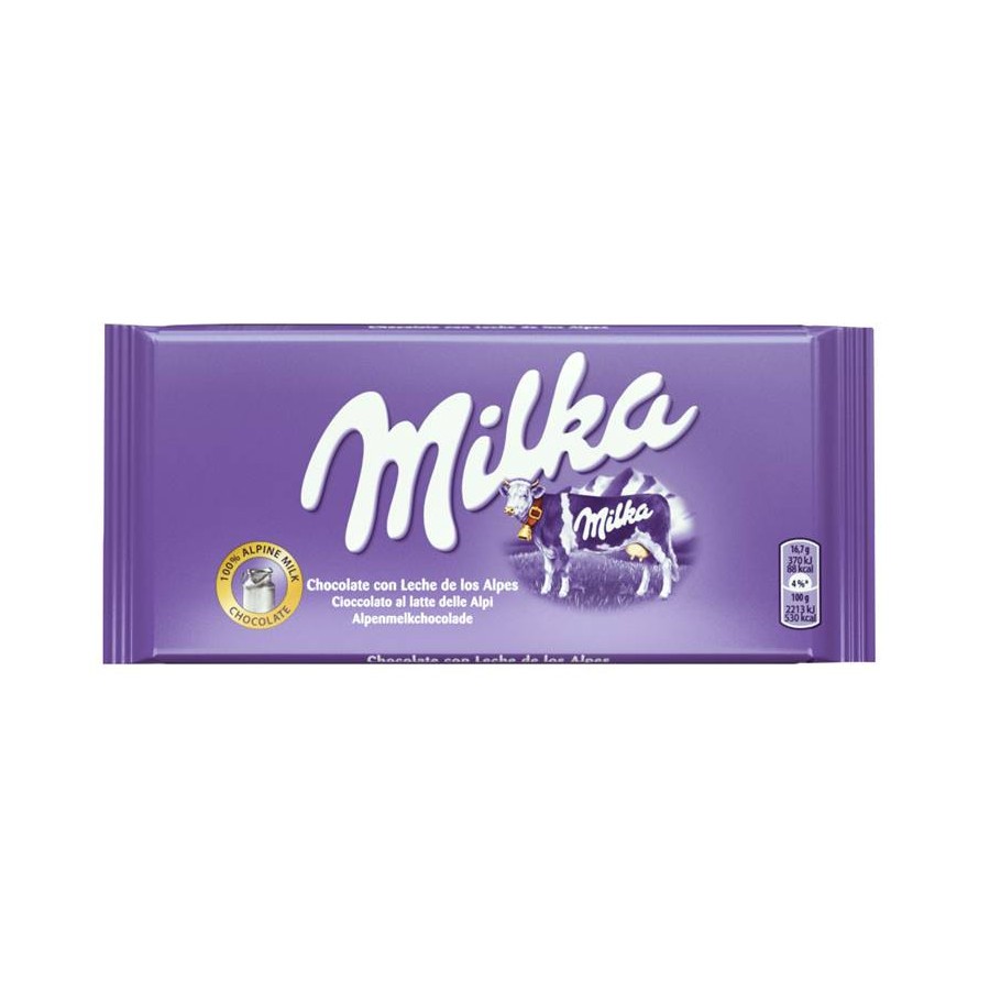 CHOCOLATINA LECHE MILKA  x 100GR